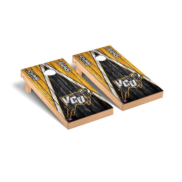 slide 2 of 5, Virginia Commonwealth Rams Triangle Cornhole Board Set