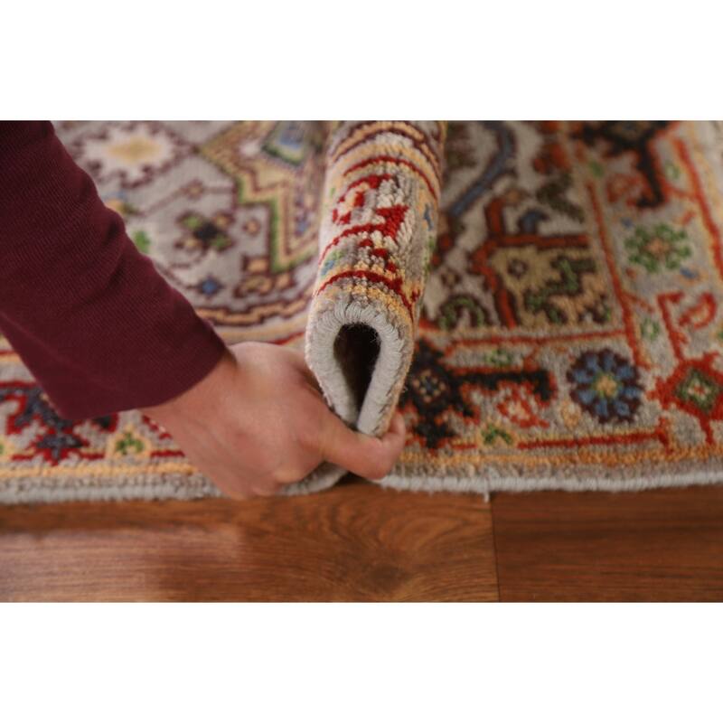 Medallion Heriz Serapi Accent Area Rug Hand-knotted Wool Carpet - 2'0"x 3'0"