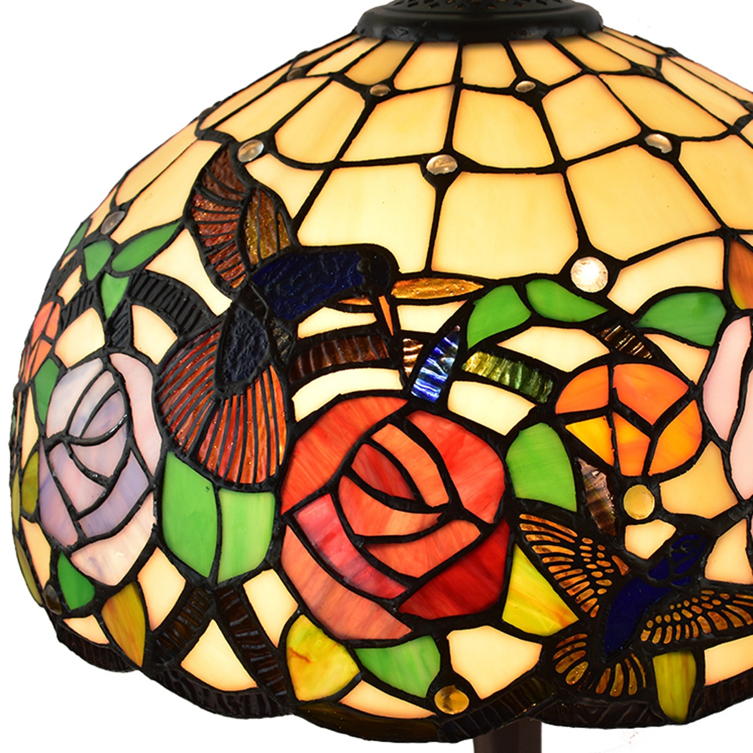 hummingbird tiffany table lamp