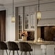preview thumbnail 6 of 13, Tifany Modern 1-Light Mini Pendant Colored Black Glass Kitchen Island Light - D 4.3" x H 15.5"