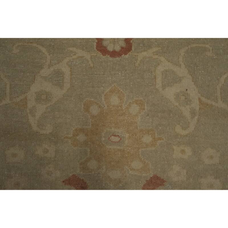 Hand Knotted Oriental 100% Wool Carpet Traditional All-Over Beige & Ivories Ziegler Area Rug - 12' 2'' X 8' 10''
