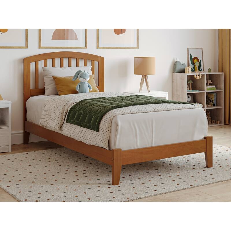 AFI, Richmond Solid Wood Low Profile Platform Bed - Light Toffee - Twin