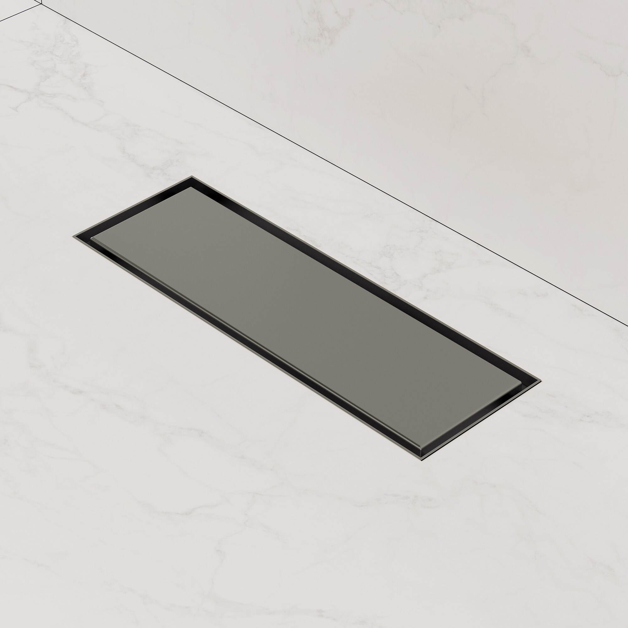 GRANDJOY Stainless Steel Linear Shower Drain with Removable Cover and Fast Drainage for Modern Bathrooms