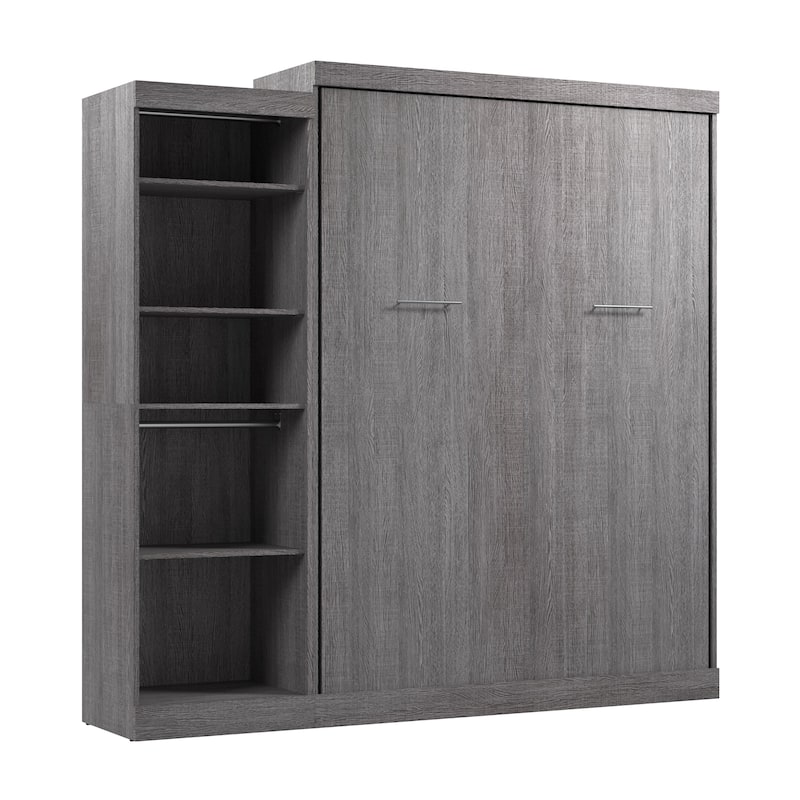 Nebula Queen Murphy Bed with Closet Organizer (90W) by Bestar