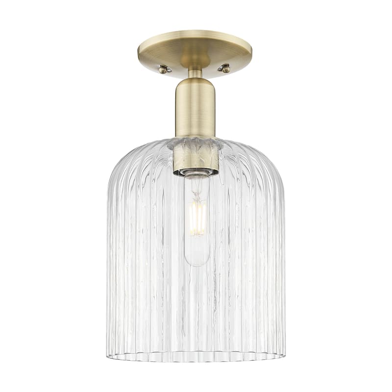 Innovations Lighting Endless Possibilities Arcadia - Bridal Veil - 1 Light 8" Semi-Flush Mount