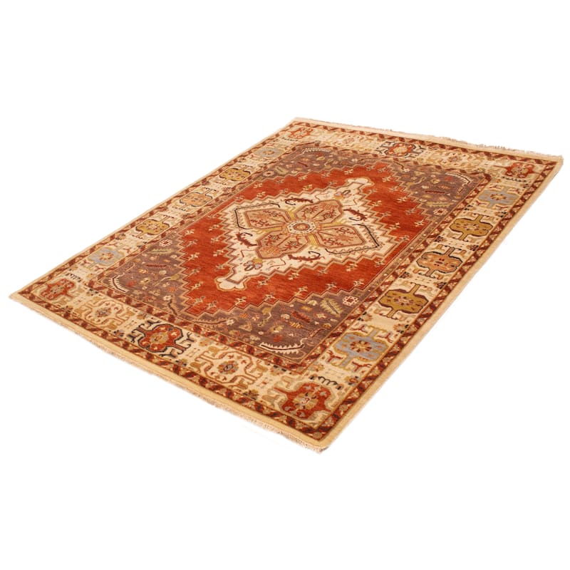 ECARPETGALLERY Hand-knotted Jules Sultane Dark Copper Wool Rug - 7'6 x 9'10