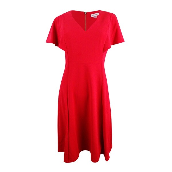 flutter sleeve a line dress