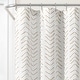 preview thumbnail 6 of 16, Lush Decor Hygge Modern Arrow Linen Look Shower Curtain Single