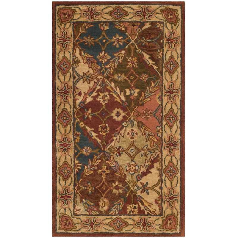 SAFAVIEH Handmade Heritage Chiseko Traditional Oriental Wool Rug - 2'3" x 4' - Beige/Beige
