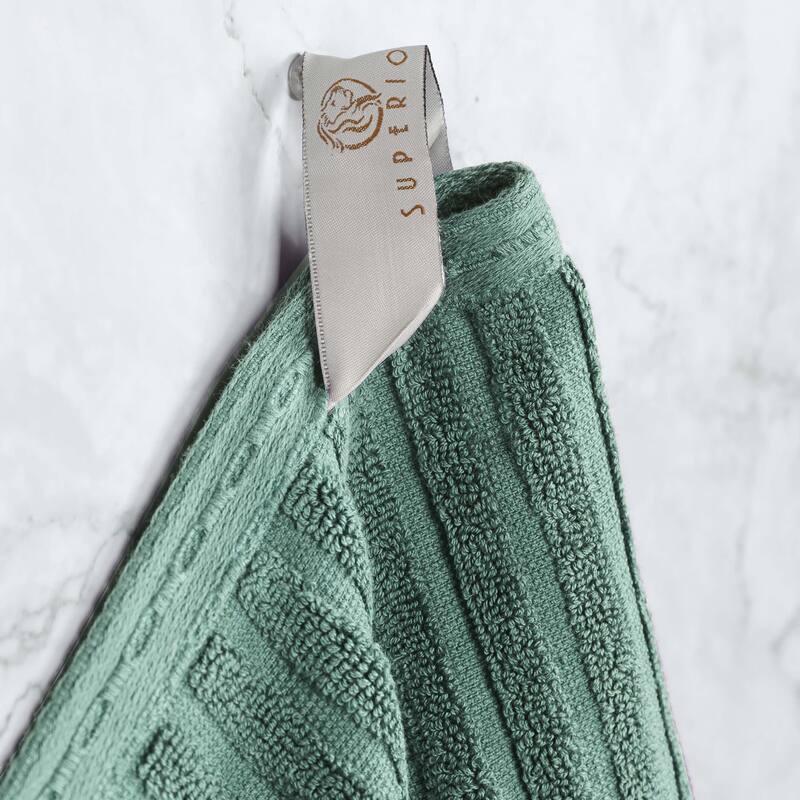 Superior Ribbed Cotton Absorbent Heavyweight Bath Sheet and Bath Towel Set