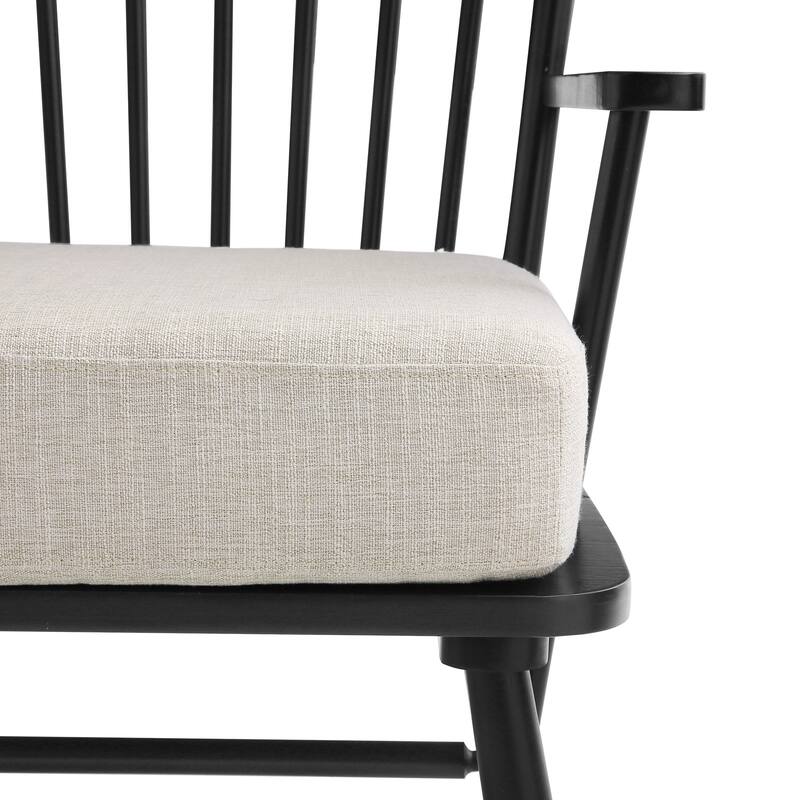 Modern Solid Wood Accent Chairs Set of 2 with Removable Cushion - 22.4 in. W x 27.5 in. D x 34 in. H