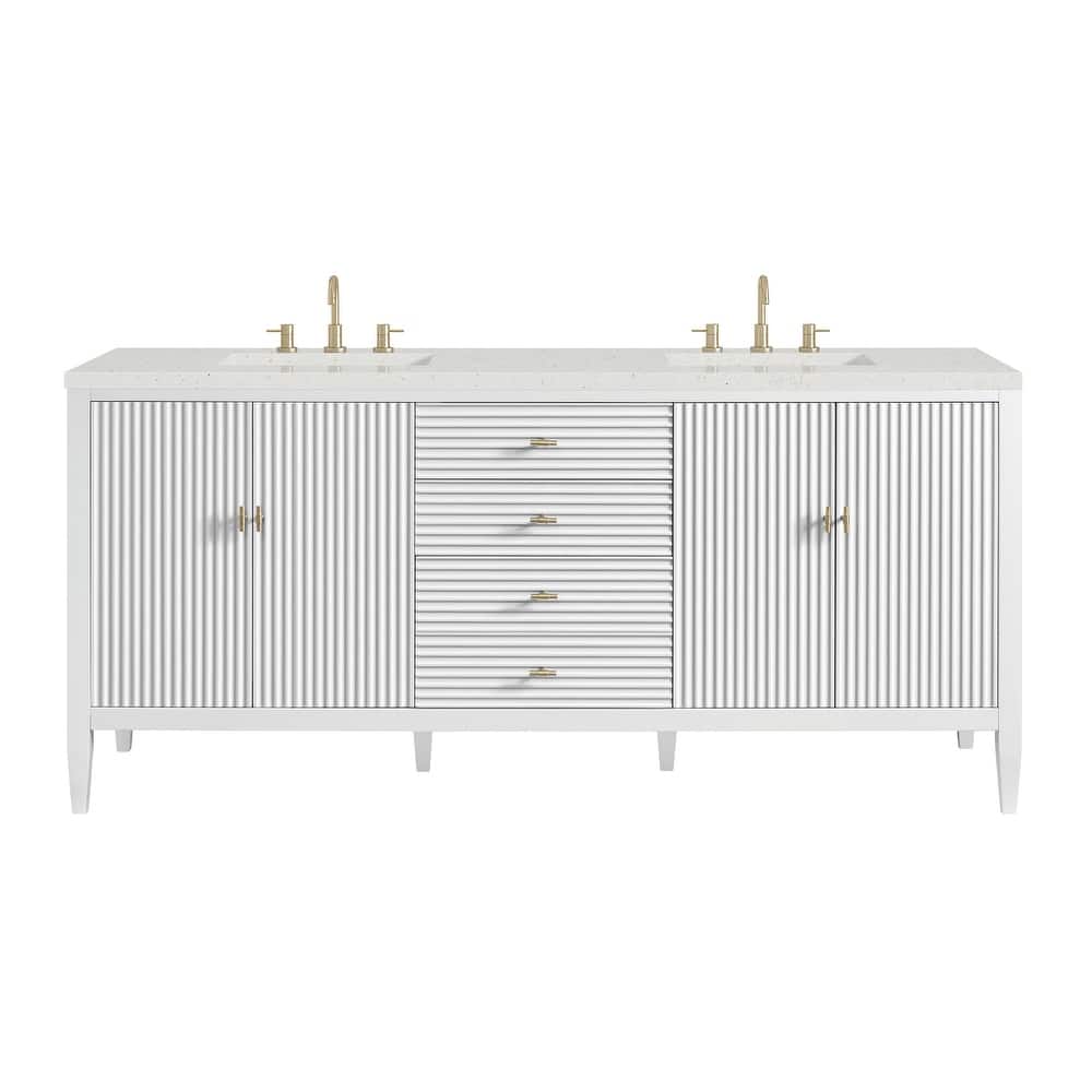 James Martin Vanities 485-V72-3LDL Myrrin 72" Double Basin Wood Vanity