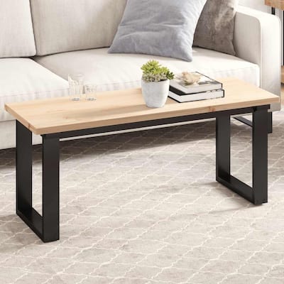 vidaXL Table Top Natural Wood Solid Pine Wood Medium Durable Table Top - 15.7 x 43.3 x 1.0 in.