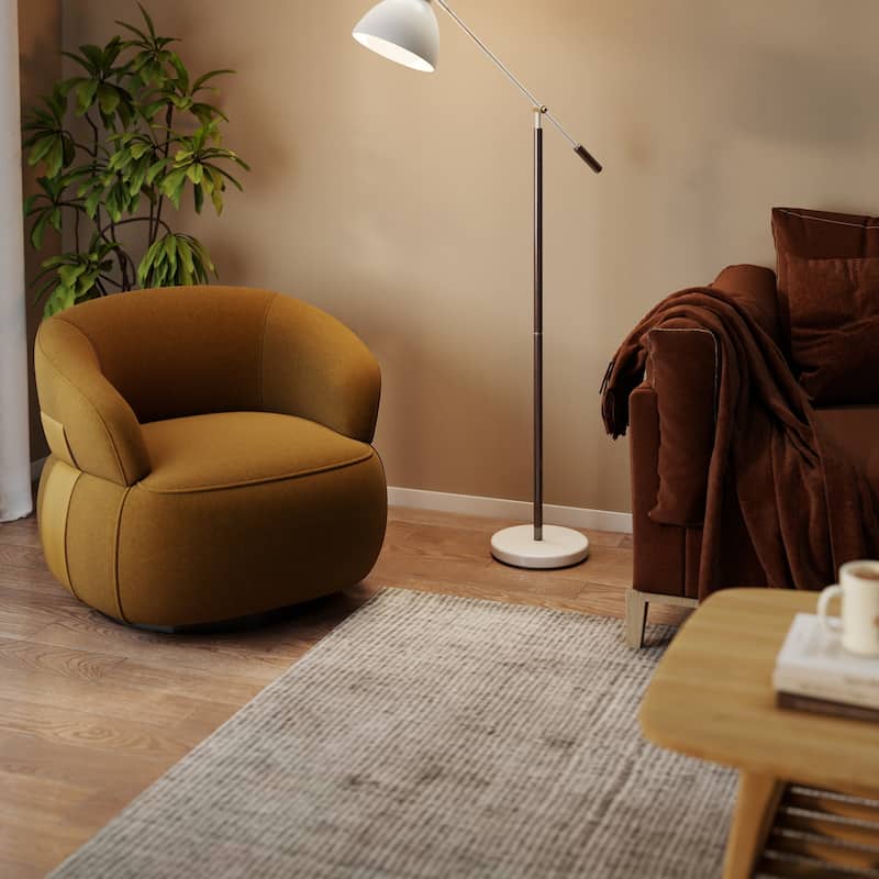 Kieon 33"W 360 Swivel Barrel Chair Modern Accent Chair Set of 2