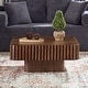 preview thumbnail 12 of 18, Modern Handcraft Drum Square Wooden Coffee Table