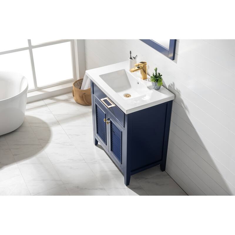 Cameron 30" Single Sink Vanity in Blue