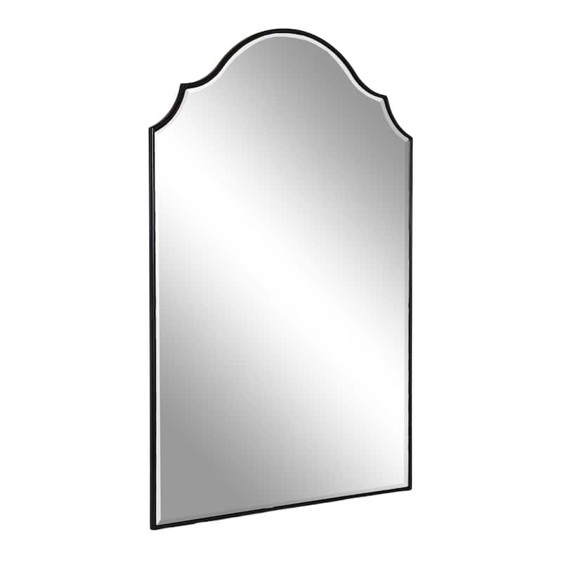 Kate and Laurel Leanna Framed Arch Wall Mirror - 24x36 - Black