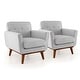 preview thumbnail 18 of 18, Costway Modern Accent Chair Upholstered Linen Fabric Armchair with - See Details