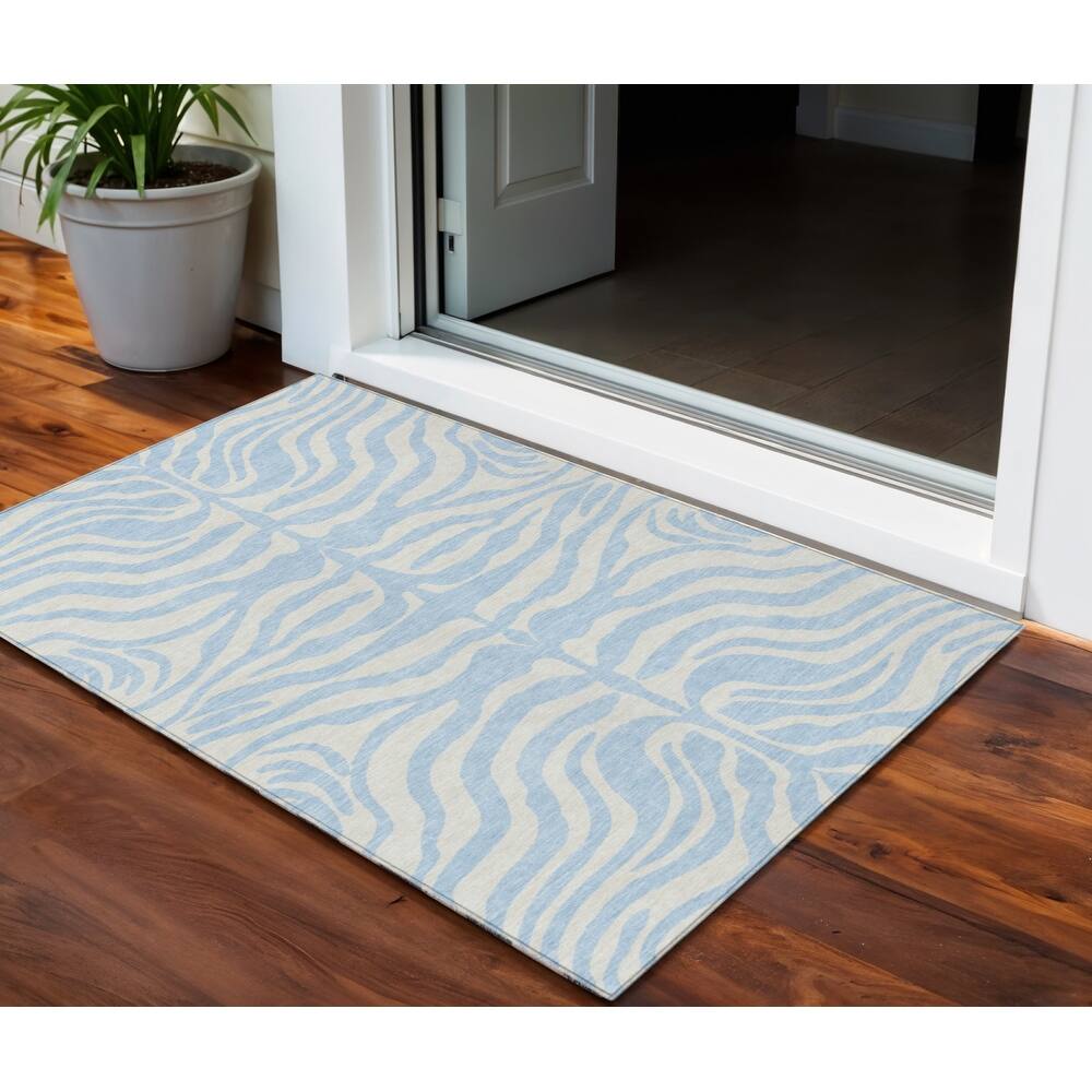 HomeRoots Animal Print Transitional Rectangle Outdoor Rug