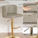 preview thumbnail 42 of 46, Swivel Bar Stools Set of 2, Modern PU Bar Stools with Backs - Counter Height