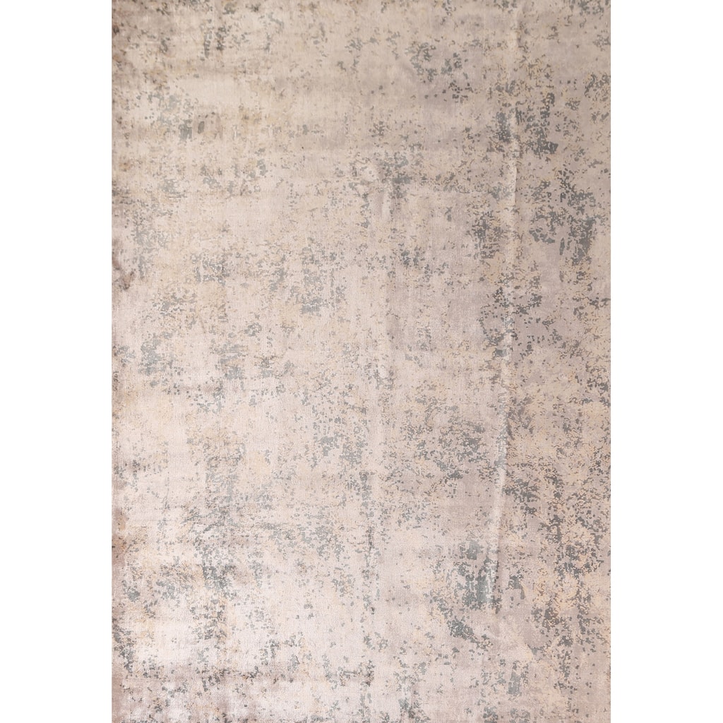 Multi-Color Abstract / Modern Rug Handmade Contemporary Wool Carpet - 6'2"x 9'9"