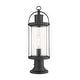 preview thumbnail 1 of 4, Z-Lite Roundhouse 22" Tall Outdoor Pier Mount Post Light Black