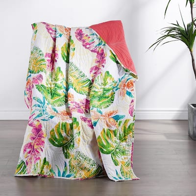 Greenland Home Fashions Tropics Cotton-Rich Throw Blanket