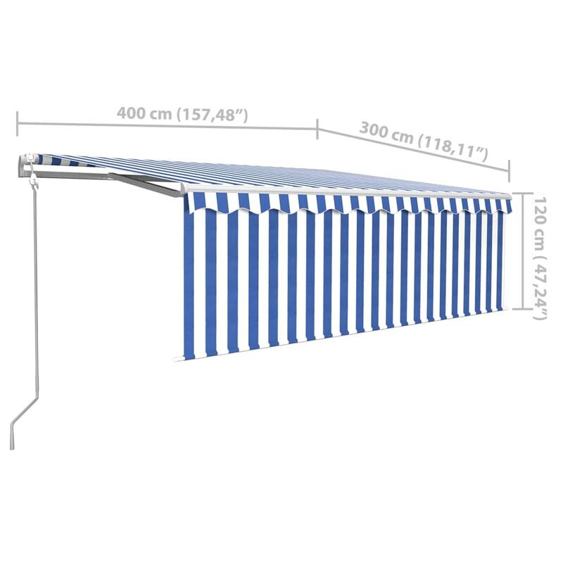 vidaXL Electric Awning Retractable Canopy Sunshade Shelter for Garden Porch