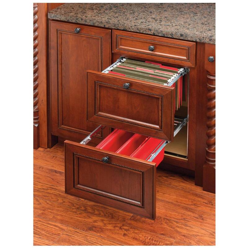 Rev-A-Shelf RAS-FD Series Pull Out 2 Tier File Organizer System for 15
