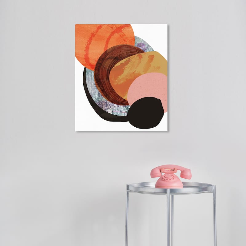 Wynwood Studio 'Bonfire' Abstract Wall Art Canvas Print Paint - Orange, Brown