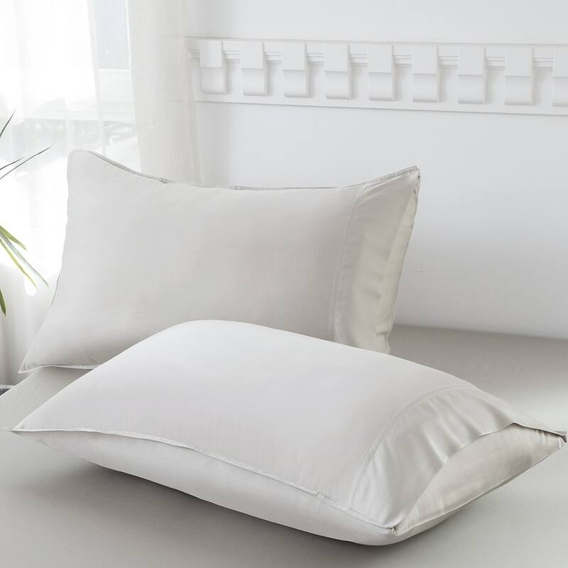 400TC Cooling Sheet Set, Sateen Weave 4 Piece Bedding with 16 Inch Deep Pocket Fitted Sheet