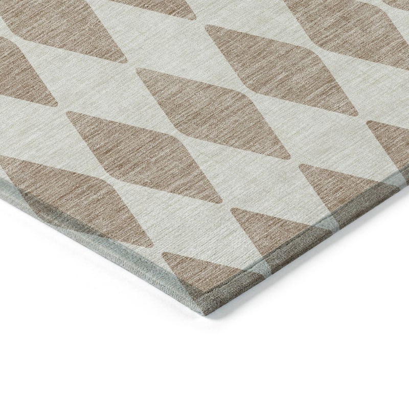 Machine Washable Indoor/ Outdoor Chantille Diamonds Rug