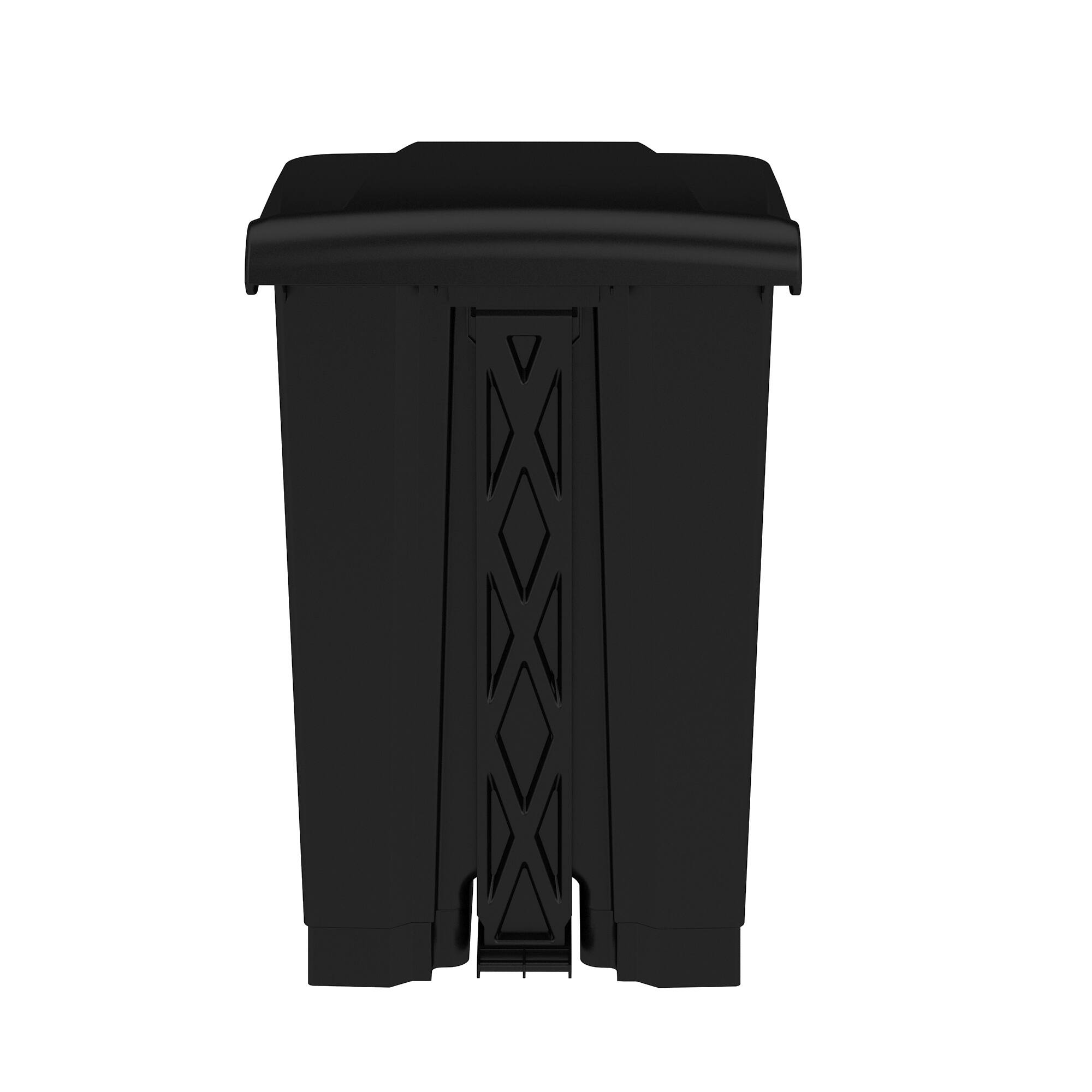12 Gallon StepOn Trash Can, Durable Plastic Garbage Can On Sale