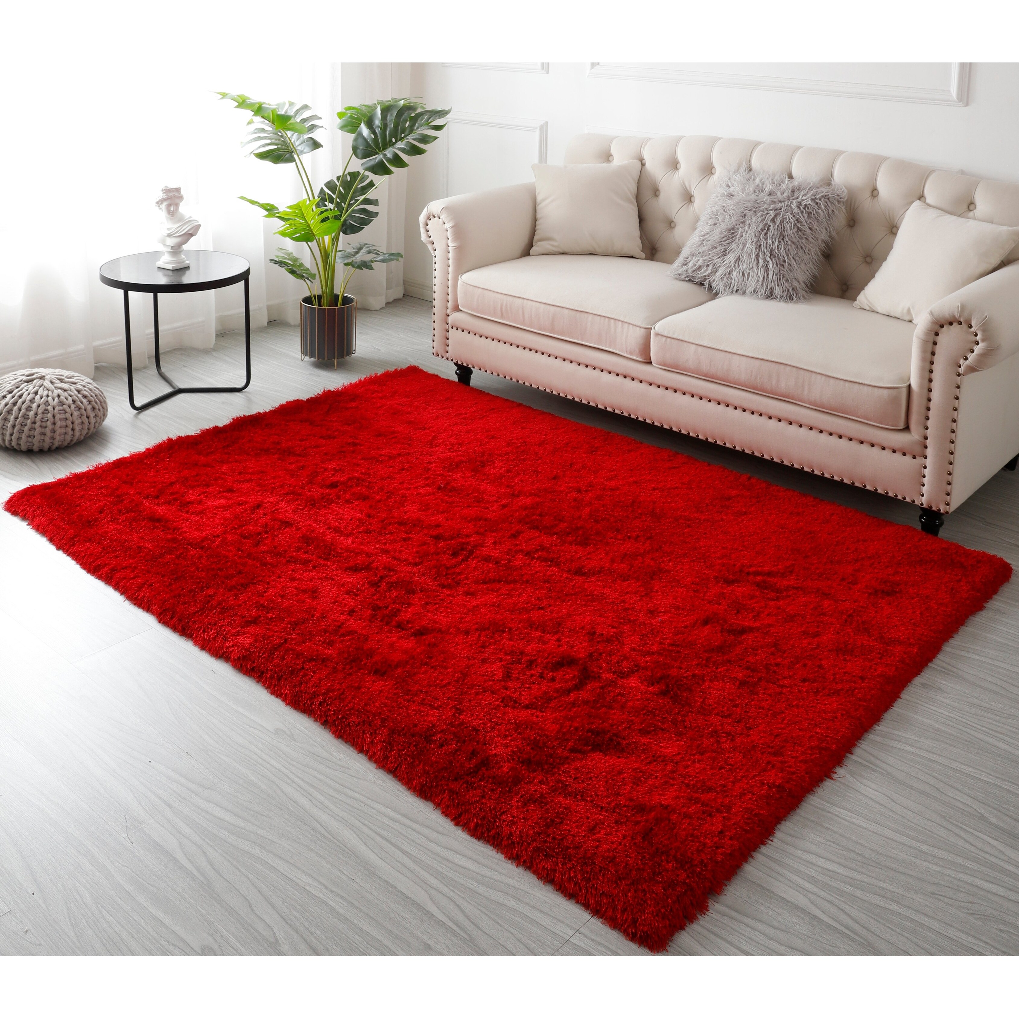 5' x 7', White Home Must Haves Super Soft Thick Plush Pile Cozy Modern Shaggy Shag Microfiber Area Rug 