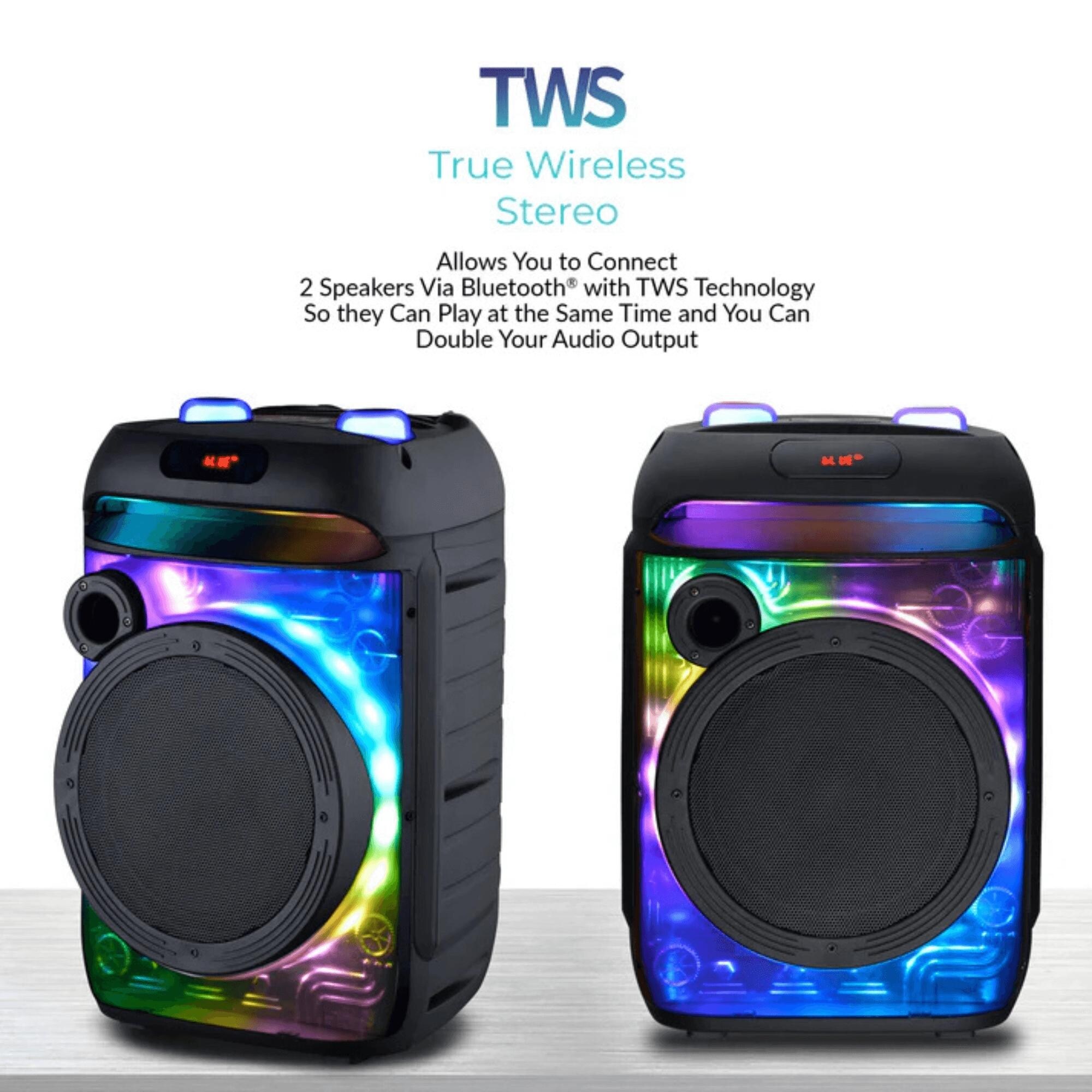 IQ Sound CYBER FLEX8 8-Inch Portable Bluetooth Speaker - Overstock