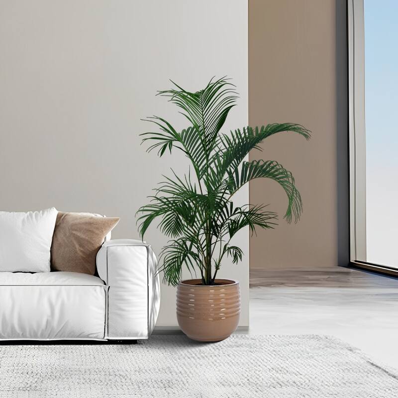 Anmytek Ceramic Planter Set of 3 with Drainage for Indoor Outdoor