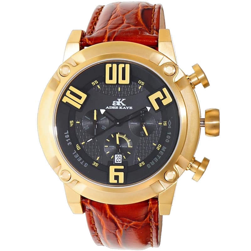 Adee Kaye Men's Blitz Black Dial Watch - AK7280-MG-RDO - 6 (36)