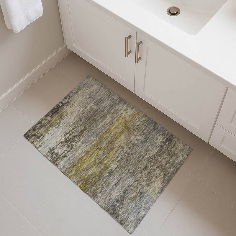 Premium Washable Super Soft Modern Casual Mayfield Rug - Taupe - 1'8" x 2'6"