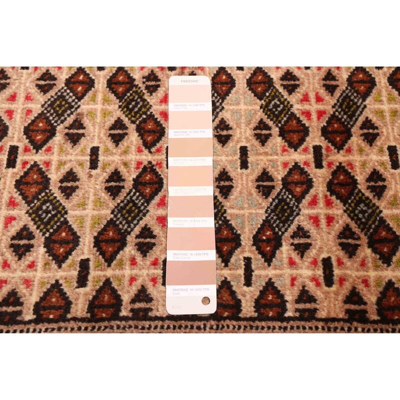 ECARPETGALLERY Hand-knotted Baluch Light Khaki Wool Rug - 4'3 x 6'2