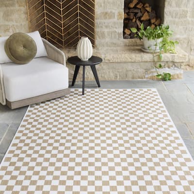 Rupert Checkered Patio Indoor/Outdoor Area Rug