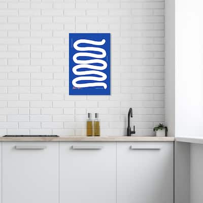 Wynwood Studio Canvas Advertising Curved Positivity Blue and Modern & Contemporary Wall Art Canvas Print