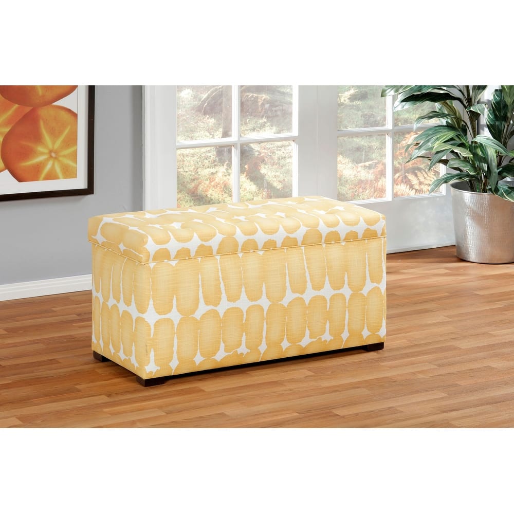 Angela by Sole Designs Upholstered Storage Ottoman Bench