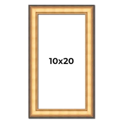10x20 Frame Gold Plein Aire Solid Wood Picture Frame Width 2 Inches |