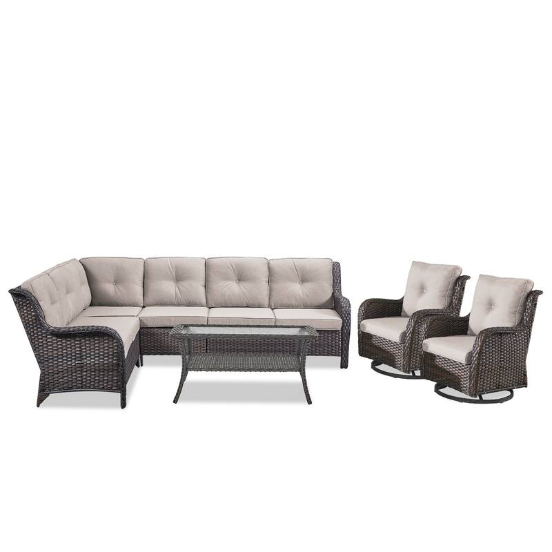 Outdoor Conversation Sets 2 Sectional Sofa Furniture