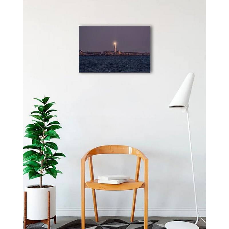 Boston Harbor Lighthouse Boston Light by Wayne Collamore Art Poster - Print On Demand - 18 x 24 Inch