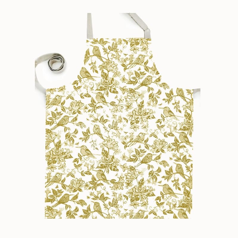 French Home Honeysuckle Apron - Chartreuse