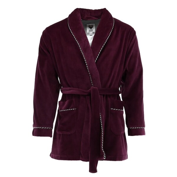 Ascentix Men s Velour Smoking Jacket with Satin Lining Bed Bath Beyond 41295407