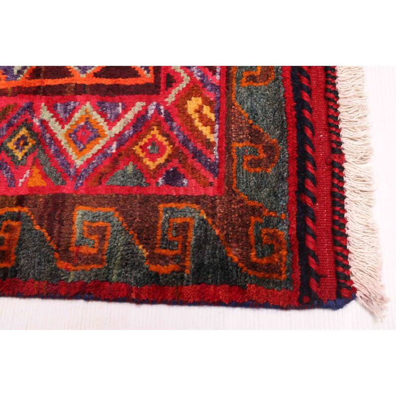 ECARPETGALLERY Hand-knotted Melis Vintage Red Wool Rug - 5'1 x 6'9