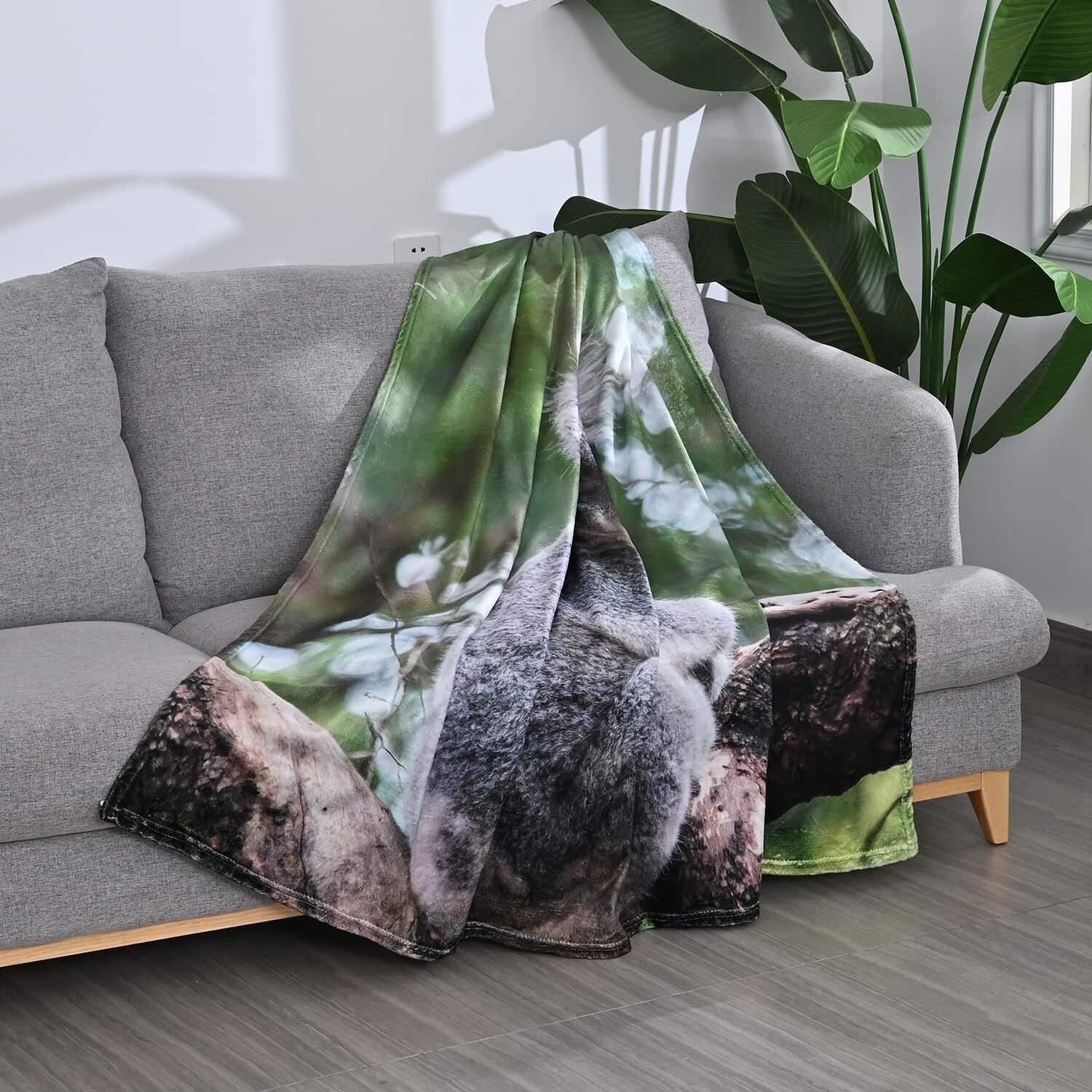 Homesmart Digital Print Koala Pattern Flannel Blanket Microfiber