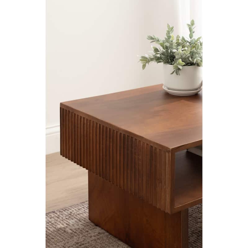 Kate and Laurel Torroba Ribbed Coffee Table